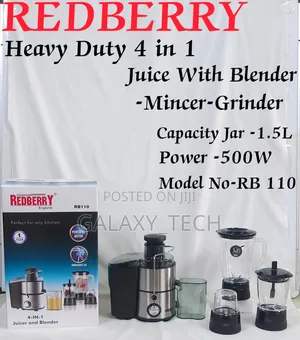 Redberry 4 in One Juicer 500w
