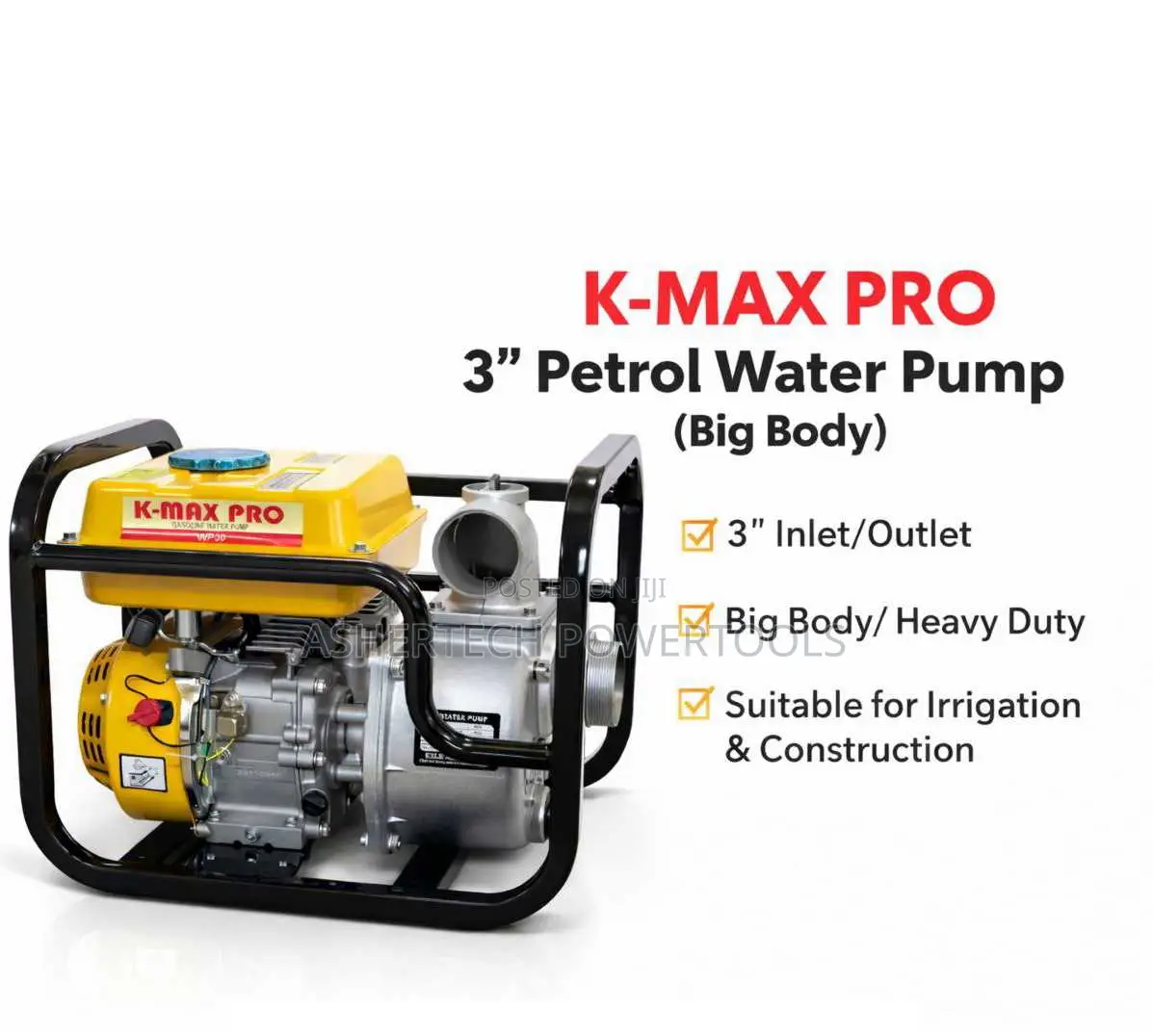 K-Max Pro 3" Petrol Water Pump 3 Inch