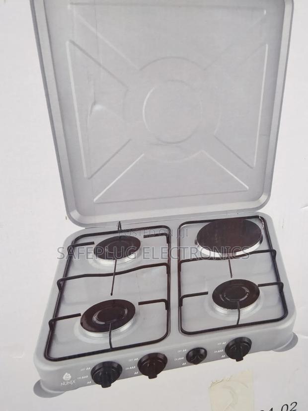 Nunix 3 Gas + 1 Electric Cooker –