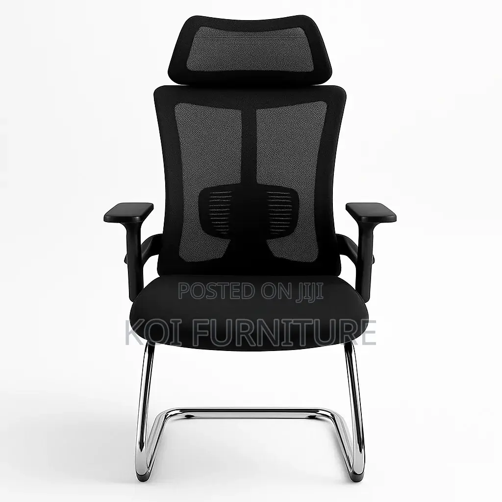 Office Chairs; Lunar Black Visitors Cantilever Office Chairs