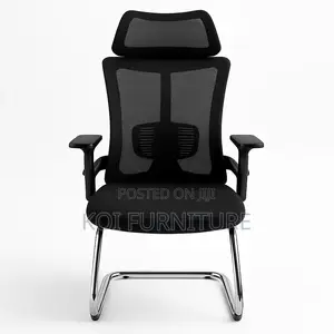 Office Chairs; Lunar Black Visitors Cantilever Office Chairs