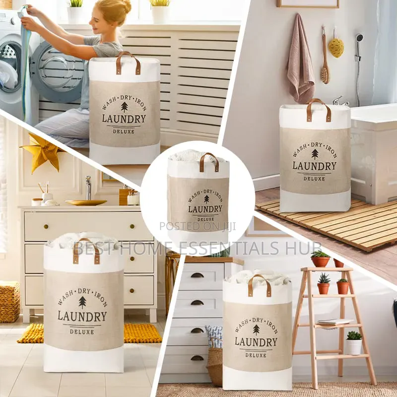*Large Capacity Foldable Laundry Deluxe Basket