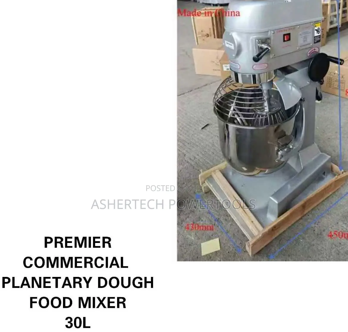 Premier Commercial Planetary Dough Food Mixer 30l
