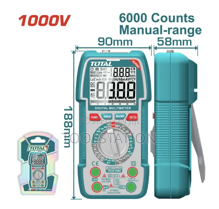 Digital Multimeter Trur RMS 6000 Counts Dc/Ac Current TMT