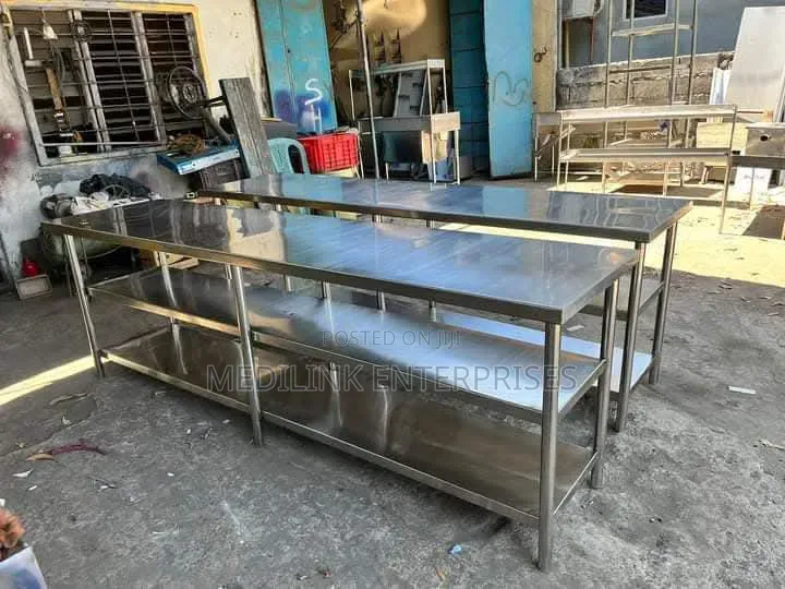 R.M HGV Stainless Steel Customized Commercial Working Tables 8*2ft