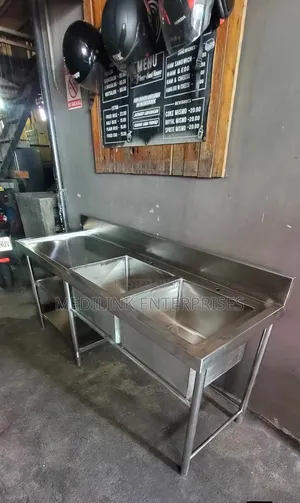 R.Ta Ss 304 Stainless Steel Commercial Washing Sink 3-Bowls