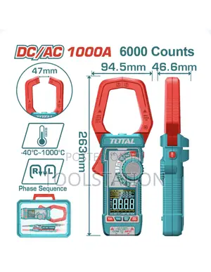 Dc/Ac Clamp Meter Va Colour Display Trur RMS 6000 Counts TMT