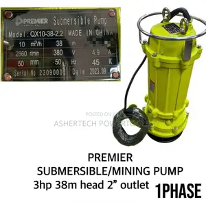 Premier Submersible Mining Pump 3 Hp