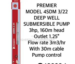 Premier Model 4sdm 3/22 Deep Well Submersible Pump 3 Hp
