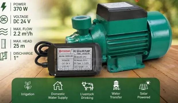 1" 370w Dc Solar Pump 24v 25m Head 2.2m3/H