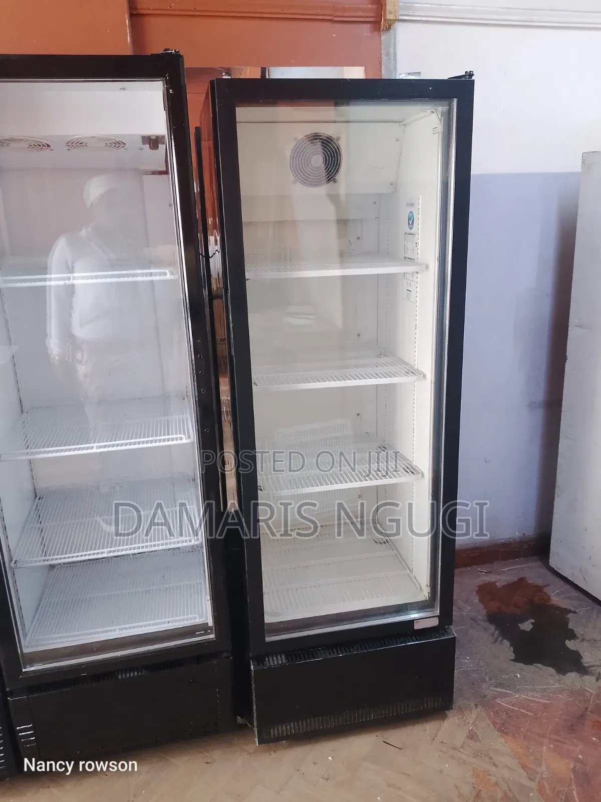 Black 400litres Glass /Display Fridge