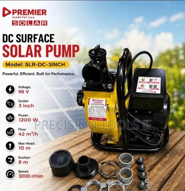 1200w Dc Solar Surface Pump | 96v | 42m3/H High Flow | 3-Inch Outlet