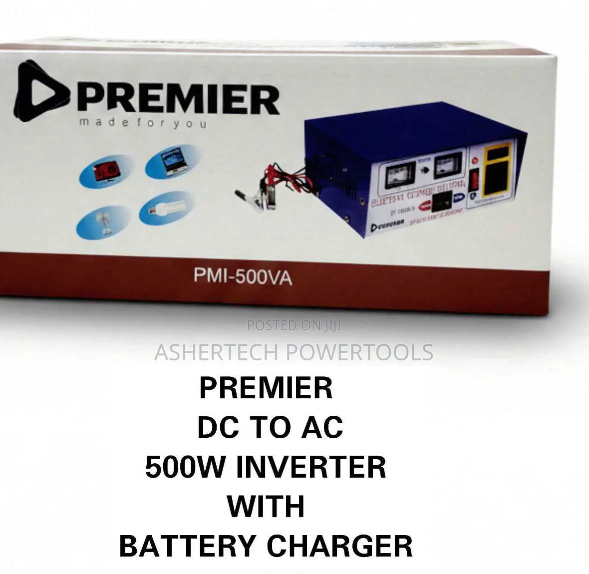 Premier Dc to Ac Power Inverter With Built-in Battery Charger. 500a
