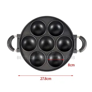 *7hole Vitumbua Cooking Cake Pan Cast Iron Omelette Pan Non-Stick