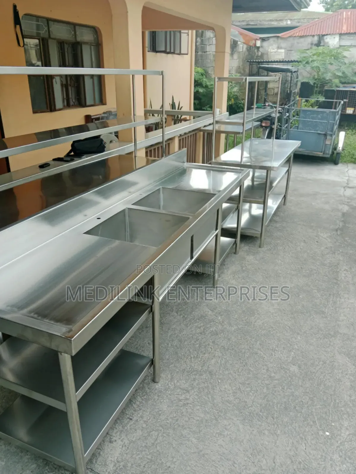 1600*400 Ss Customized Stainless Double Sink With a Space