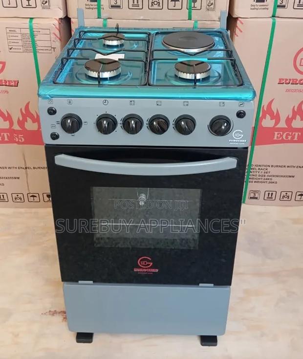 Eurochef 3 Gas + 1 Electric Free Standing Cooker With Oven, Timer
