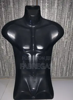 Male Torso Mannequin – Black Display Dummy