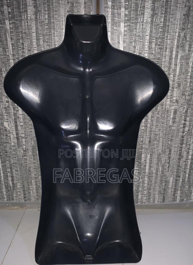 Male Torso Mannequin – Black Display Dummy - thumbnail 2