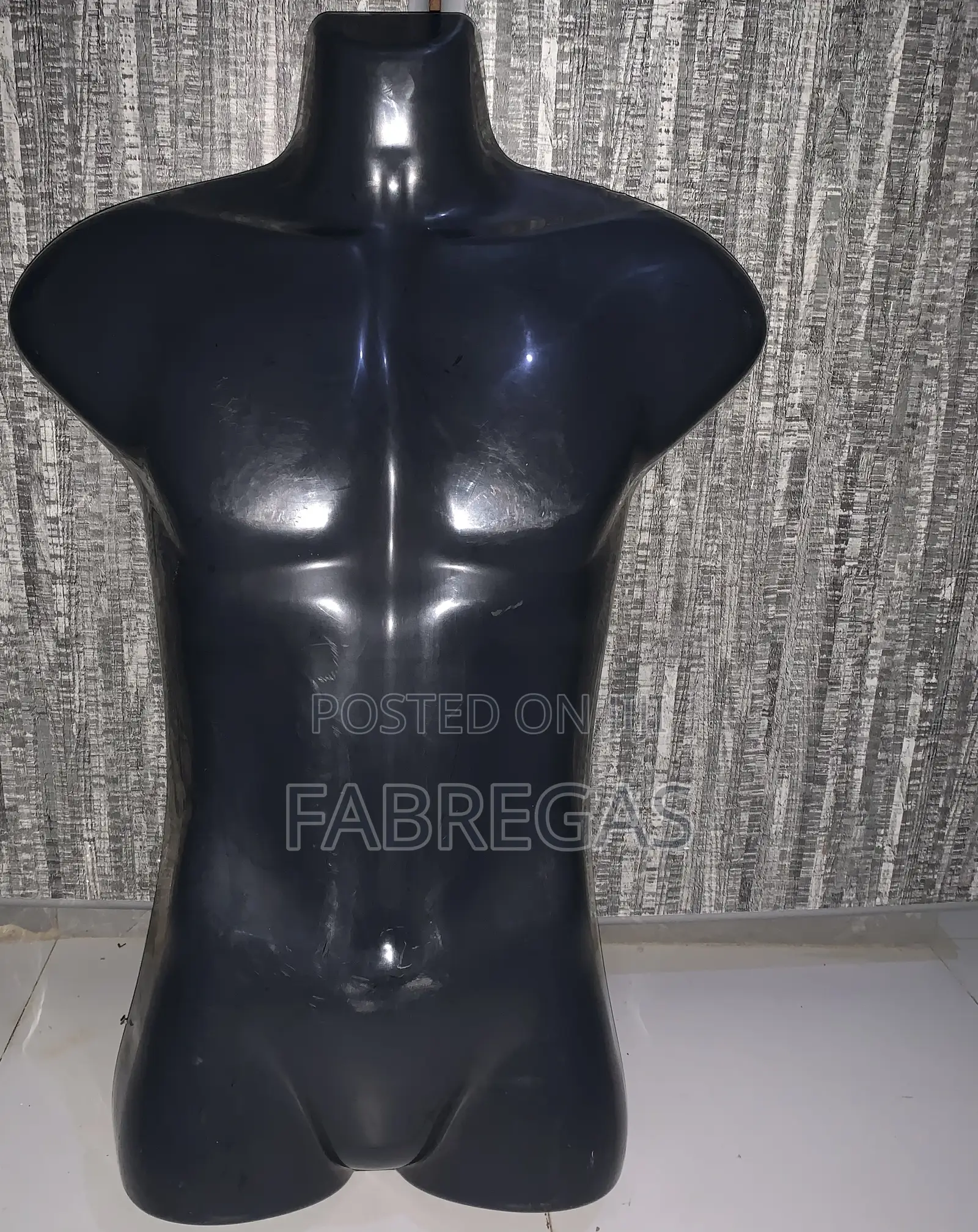 Male Torso Mannequin – Black Display Dummy