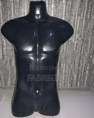 Male Torso Mannequin – Black Display Dummy