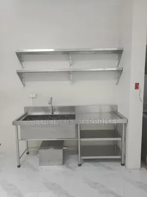 Ss Indoor Kitchen 5ft Installed Wall Shelves