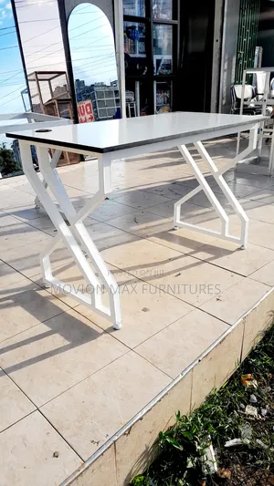 120cm White Metallic Executive Table