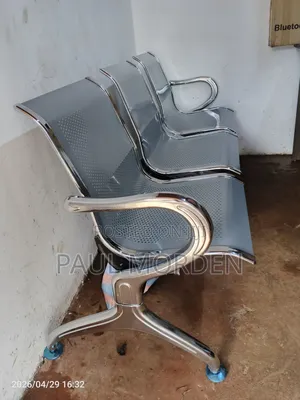 Three Seater Metallic Office Chair