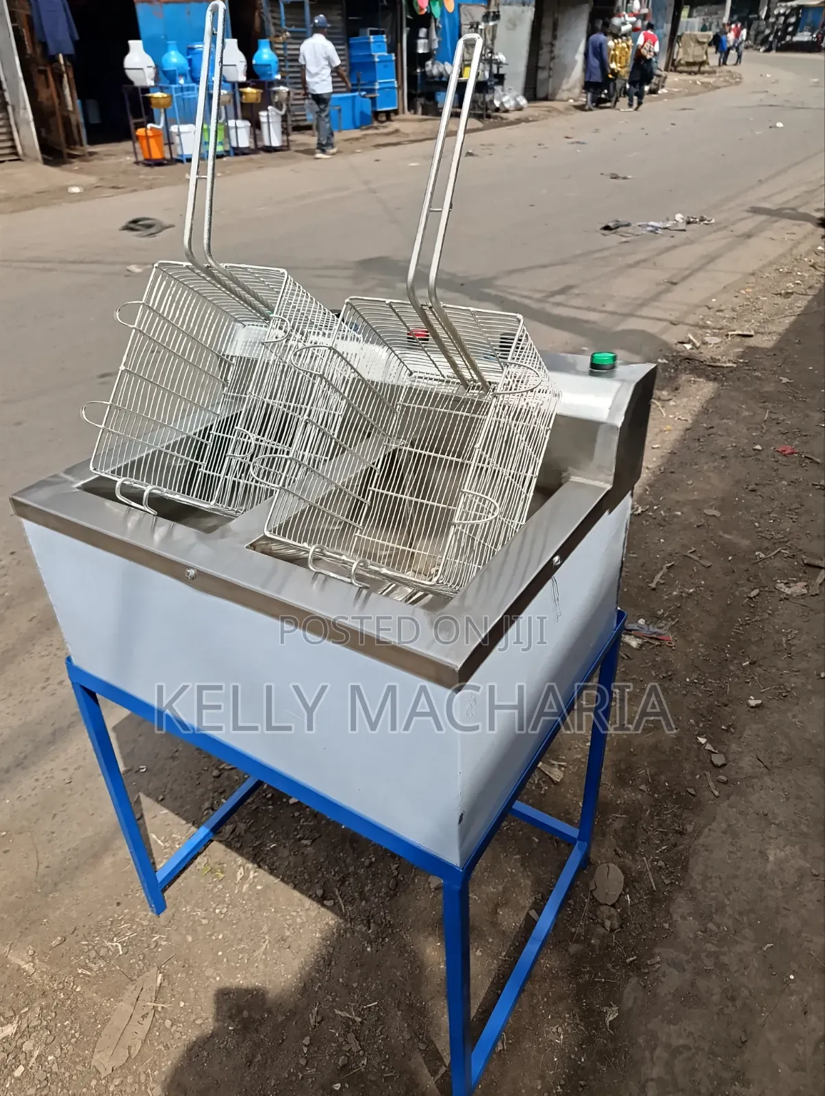 Double Double Chips Fryes Commercial Stainless Jikos
