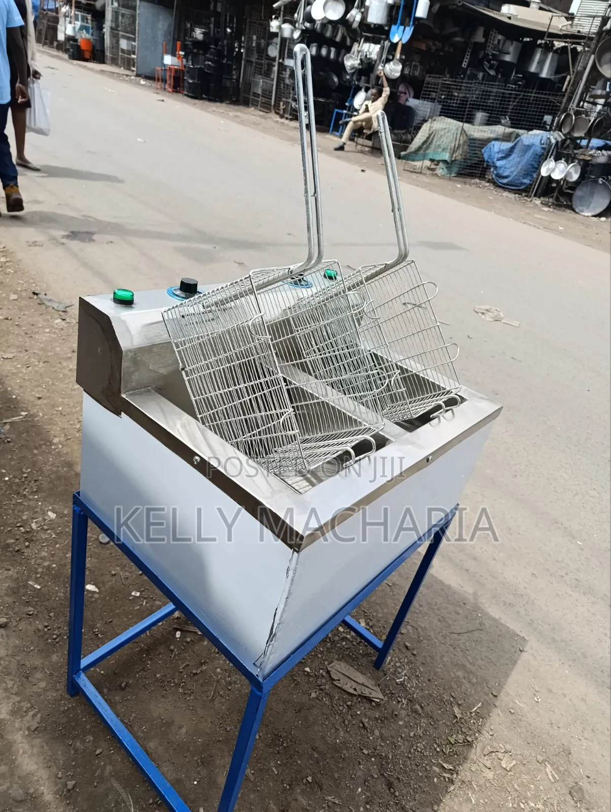 Double Double Chips Fryes Commercial Stainless Jikos