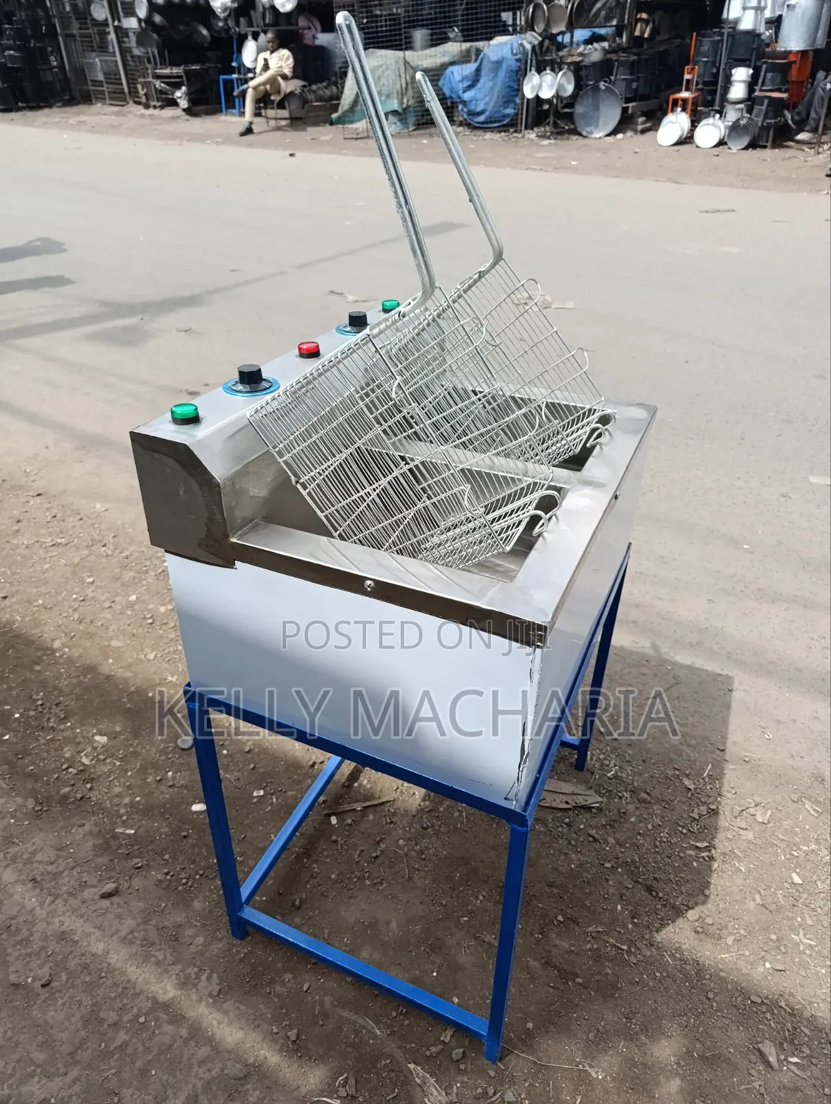 Double Double Chips Fryes Commercial Stainless Jikos