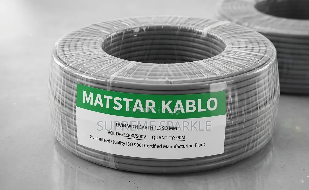 Matstar Kablo 1.5 Sq Mm Twin With Earth Electrical Wiring Cable,90m
