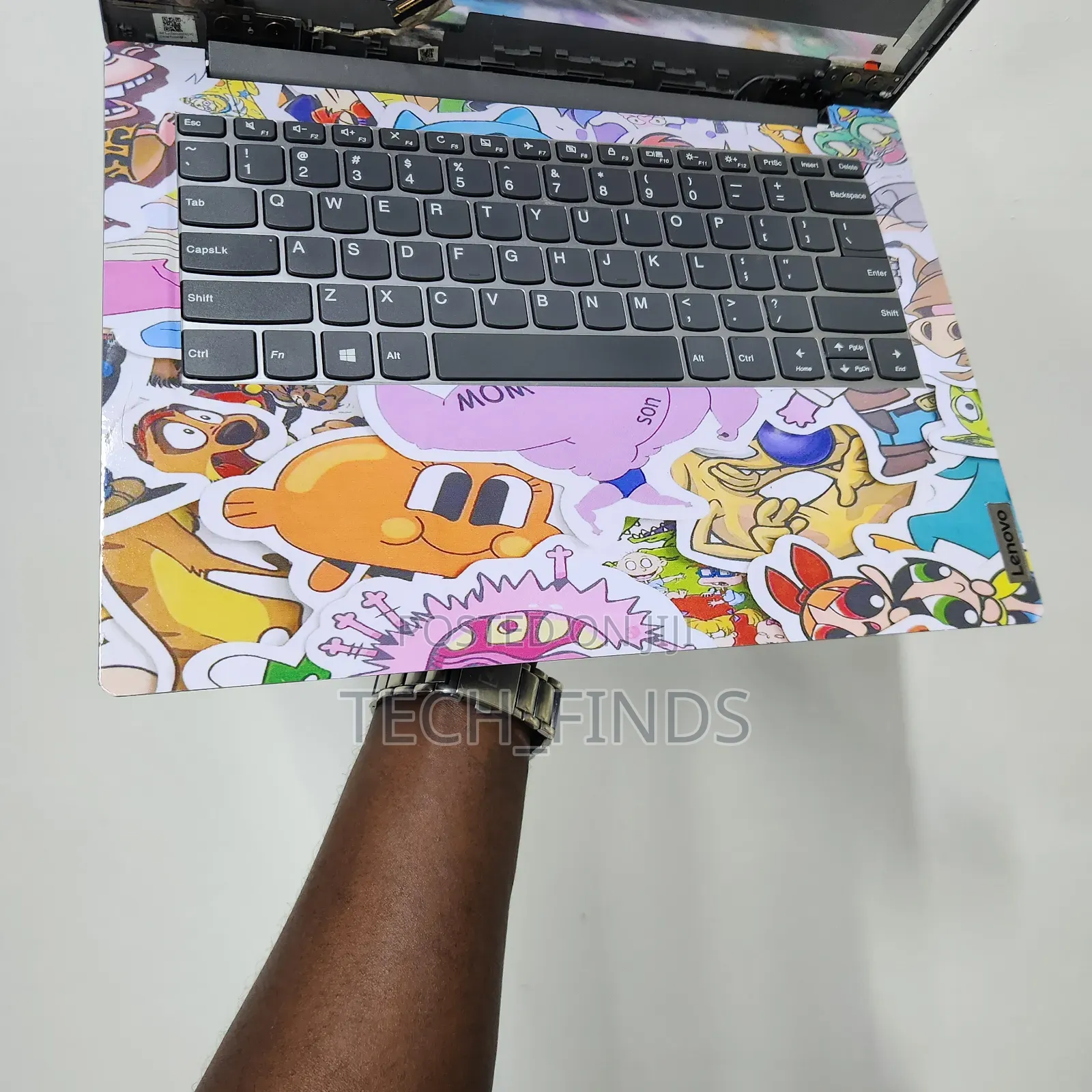 90s Cartoon-Themed Vinyl Laptop Skin
