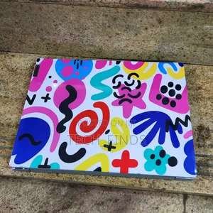 Vibrant, Abstract, Colorful Shape Pattern Laptop Sticker Decal.