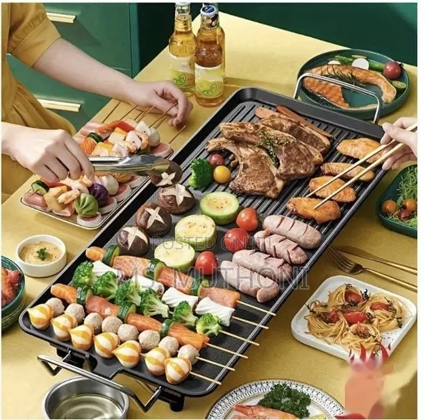1500w Electric BBQ Grill Pan Designed for Indoor Us