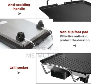 1500w Electric BBQ Grill Pan Designed for Indoor Us