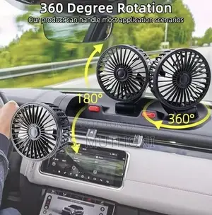 Motim 3-Head Usb Car Cooling Fan Designed for Dashboard Mounting