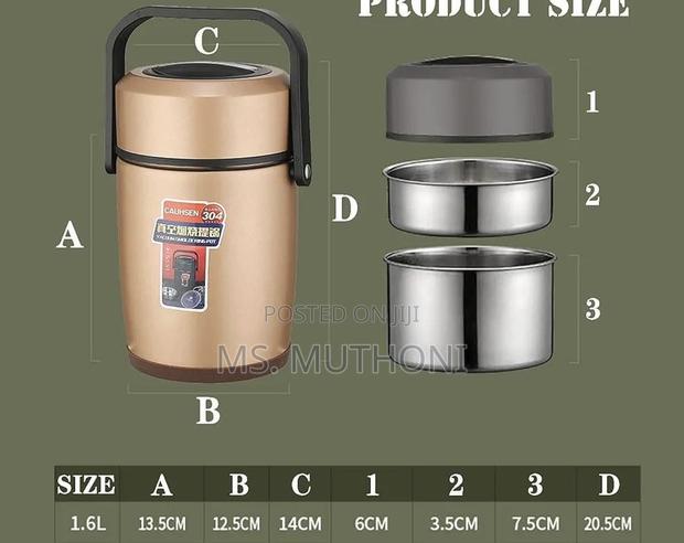 Stainless Steel Vacuum Thermal Food Flask - thumbnail 2
