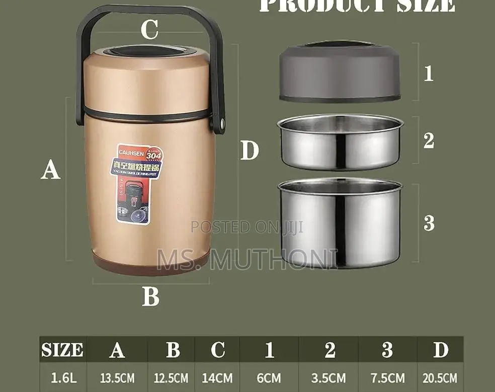 Stainless Steel Vacuum Thermal Food Flask