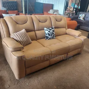 A Semi Recliner Brown Luxurious Royal Stylish Couch