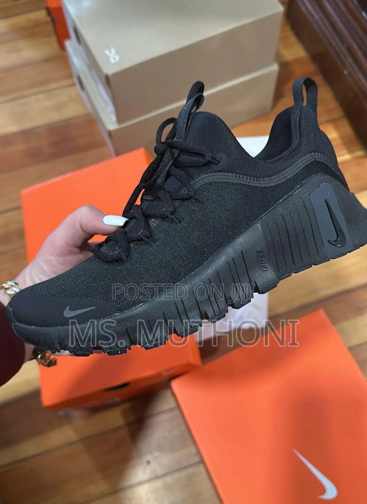 All Black Nike Free Running Shoes Size 37-45