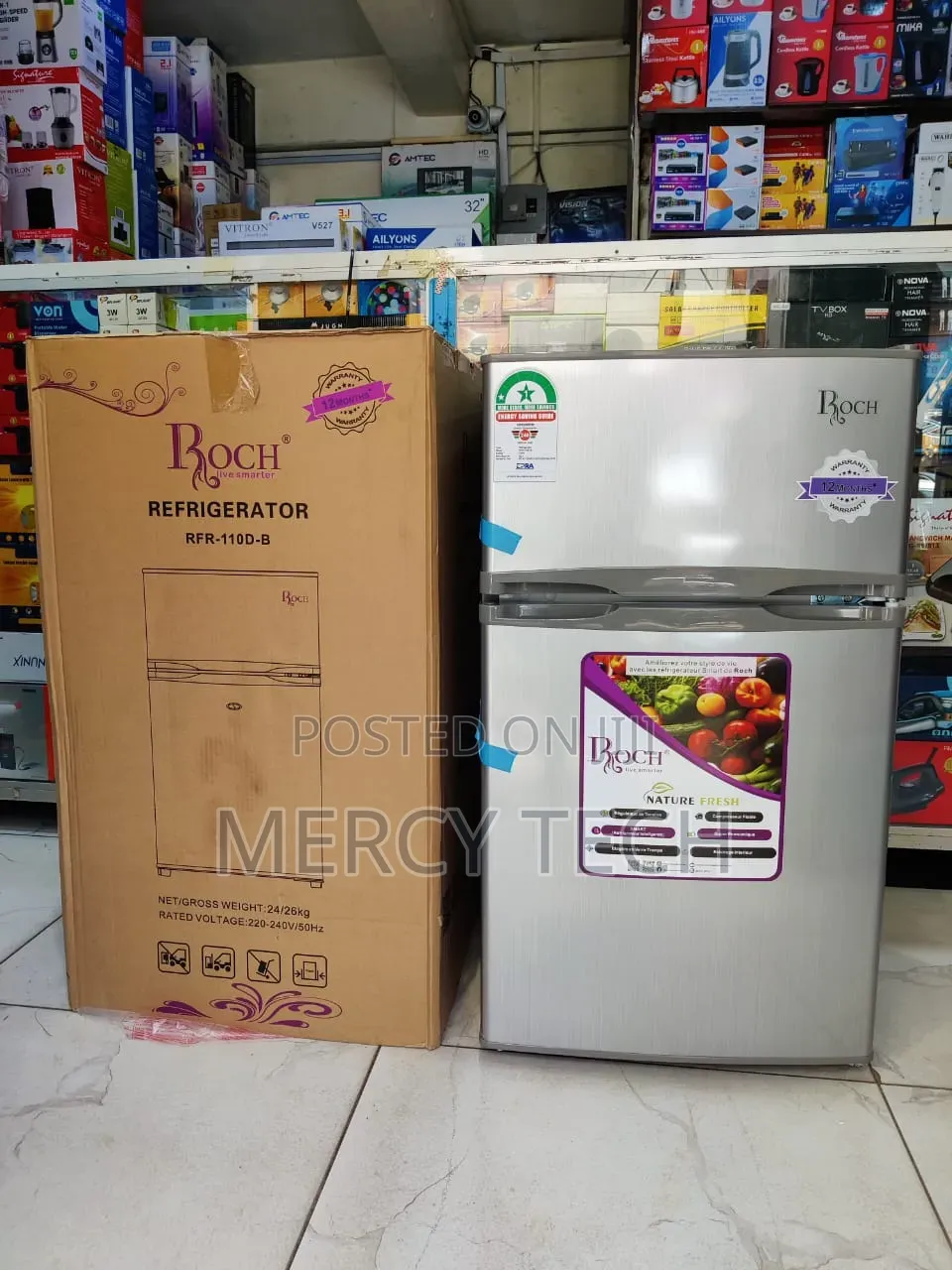 Roch (Rfr-110d-B) 90 Litres Double Door Refrigerator