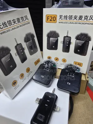 F20 Wireless Lavalier Microphone – Clip-on Mic for Phone, Youtube, Int
