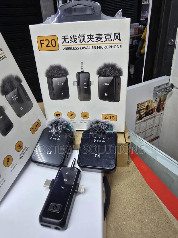 F20 Wireless Lavalier Microphone – Clip-on Mic for Phone, Youtube, Int - thumbnail 2