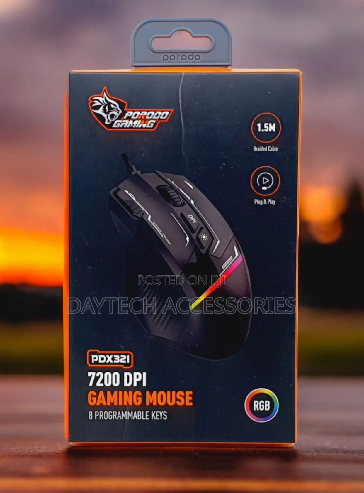 Porodo Gaming 7200 Dpi Gaming Mouse 8 Programmable Keys