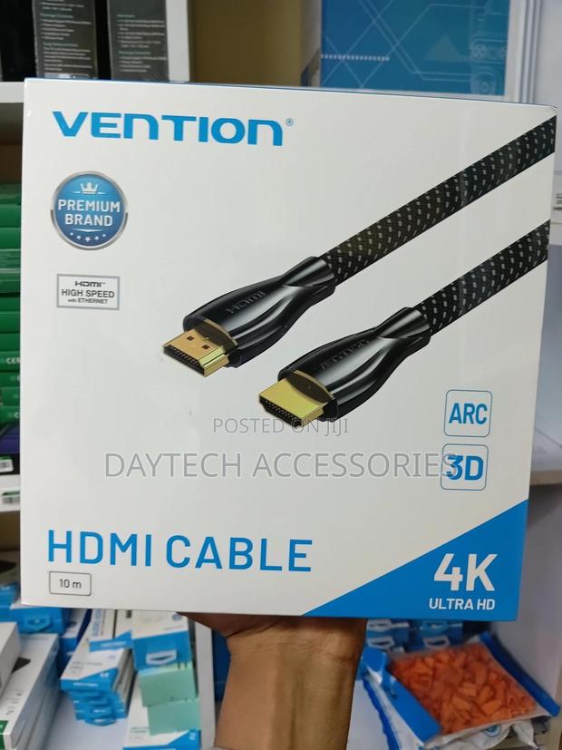 This Is a Vention 10-Meter Braided Hdmi Cable. - thumbnail 3
