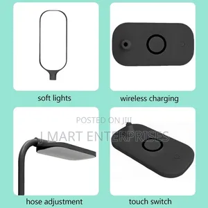 Desk Lamp With Wireless Charger, Adjustable, Usb