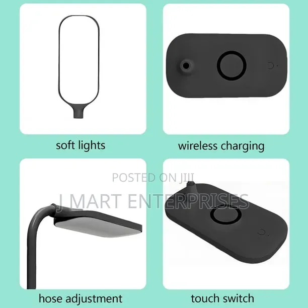 Desk Lamp With Wireless Charger, Adjustable, Usb