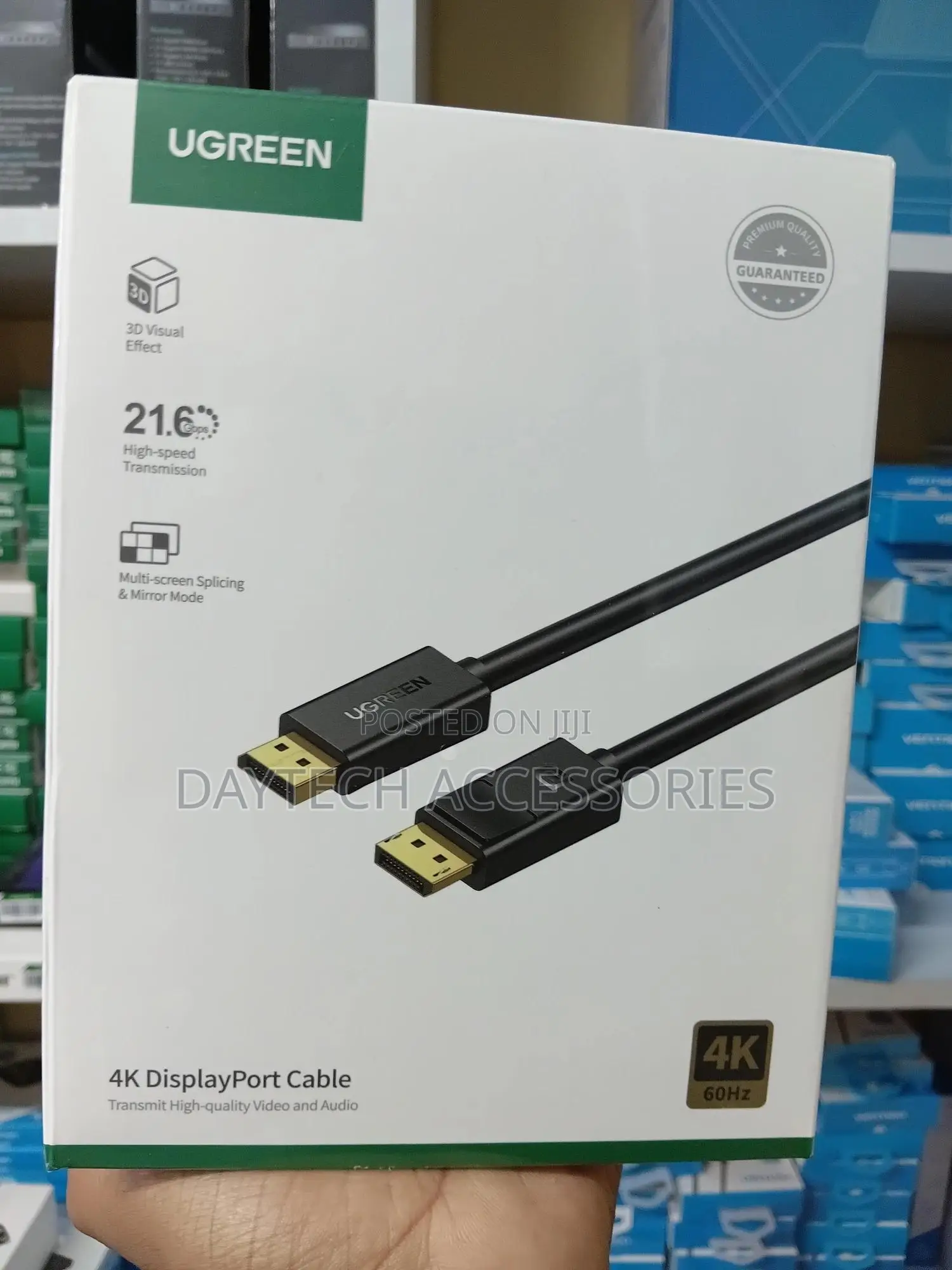 Ugreen at 60hz Displayport to Displayport Cable (Dp102) in Black
