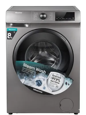 Hisense 8kg Front Load Washing Machine Steam Wash Inverter.