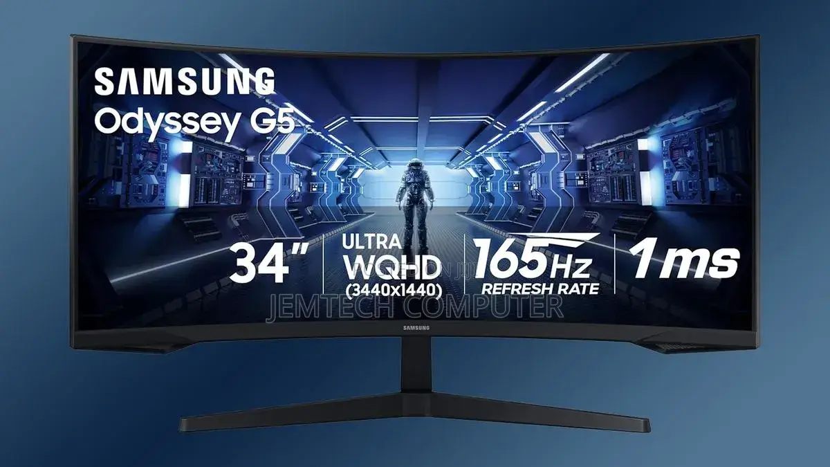 Samsung 34" Odyssey G55t WQHD 165hz 1ms HDR Curved Gaming Monitor